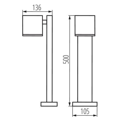 Vonkajšia lampa GORI 1xGU10/35W/230V IP44