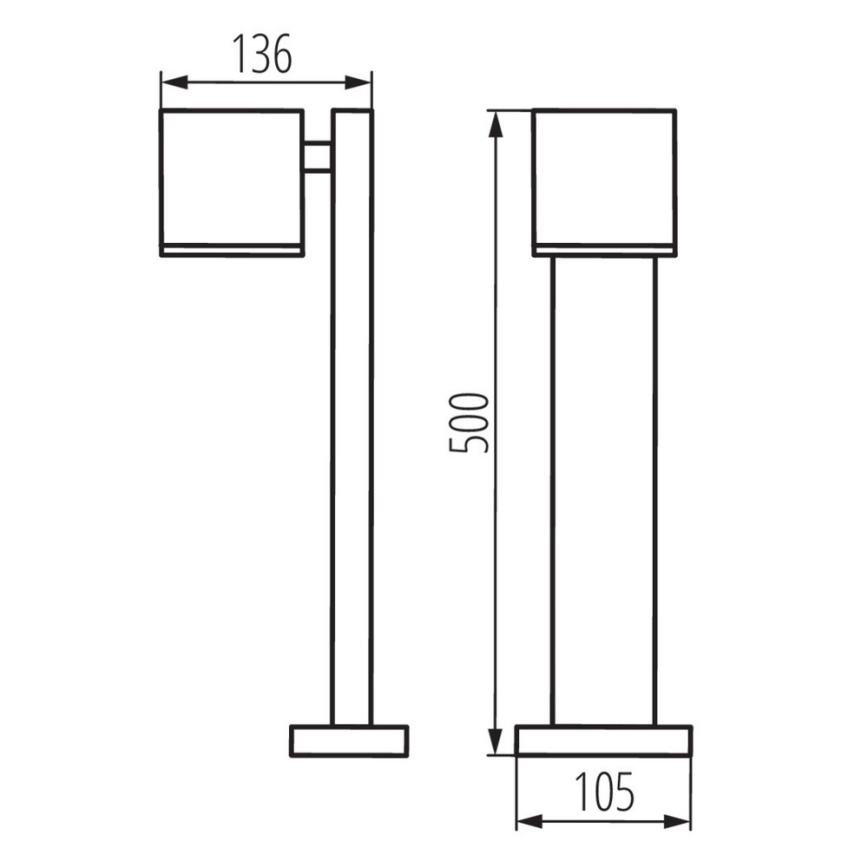 Vonkajšia lampa GORI 1xGU10/35W/230V IP44