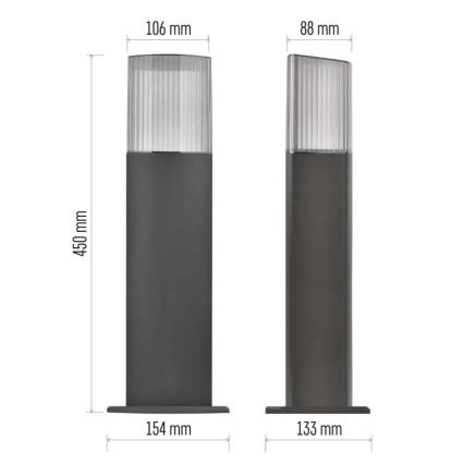 Vonkajšia lampa LANA 1xE27/25W/230V IP54 45 cm