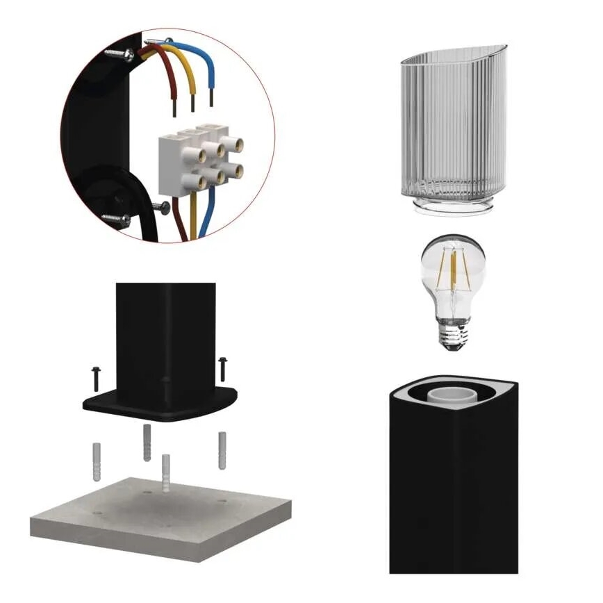 Vonkajšia lampa LANA 1xE27/25W/230V IP54 75 cm