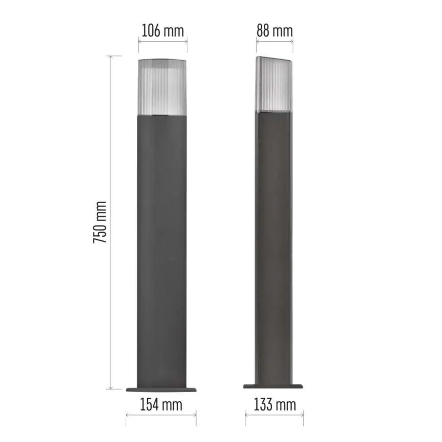 Vonkajšia lampa LANA 1xE27/25W/230V IP54 75 cm
