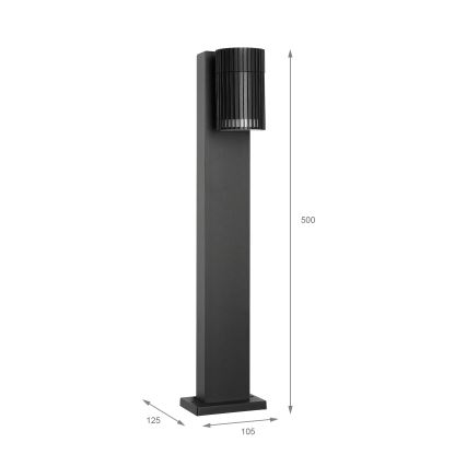 Vonkajšia lampa LANTHEA 1xGU10/11W/230V IP44 50 cm čierna