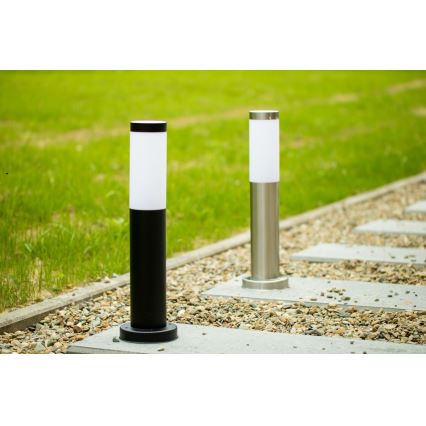 Vonkajšia lampa LIVIA 1xE27/10W/230V 45 cm IP44 strieborná