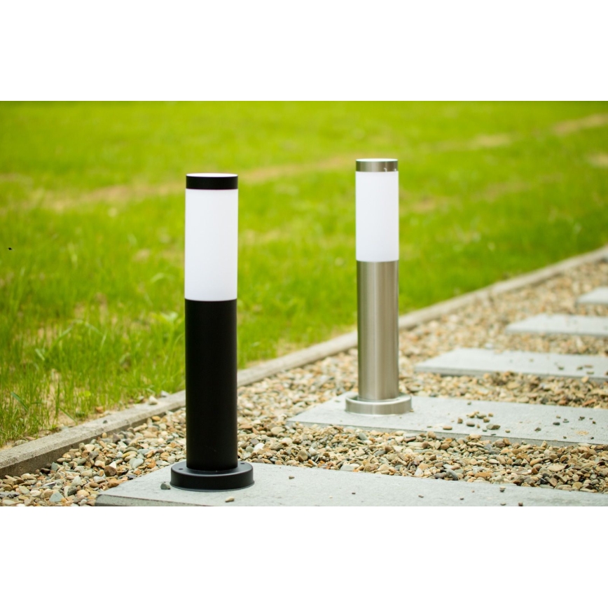 Vonkajšia lampa LIVIA 1xE27/10W/230V 45 cm IP44 strieborná