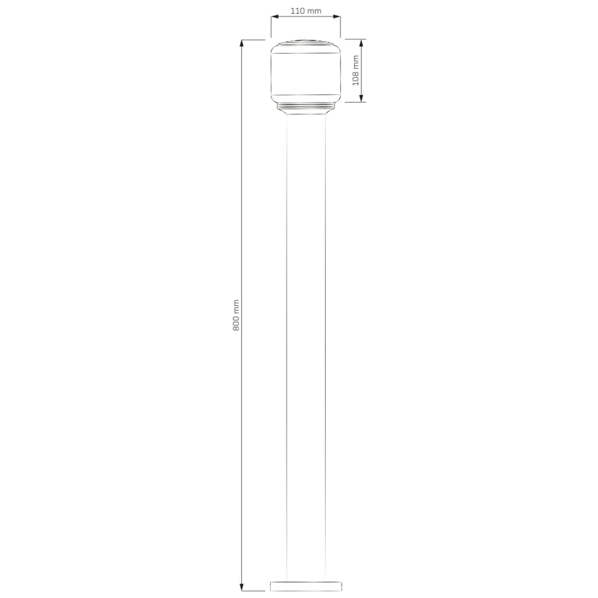 Vonkajšia lampa MADRID 1xE27/12W/230V 80 cm IP44 čierna