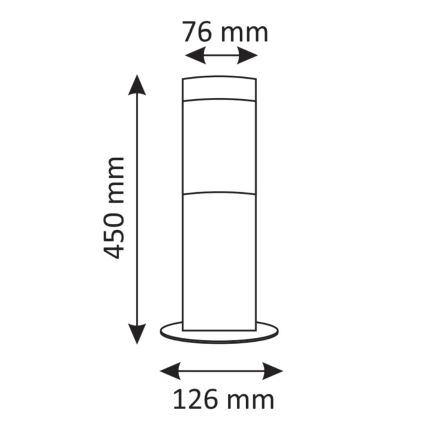Vonkajšia lampa OSLO 1xE27/10W/230V 45 cm IP44 antracit