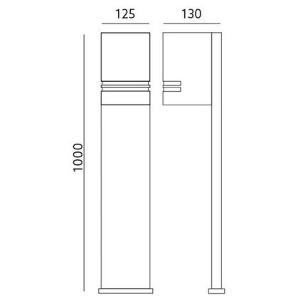 Vonkajšia lampa QUAZAR 1xGU10/11W/230V IP44 šedá