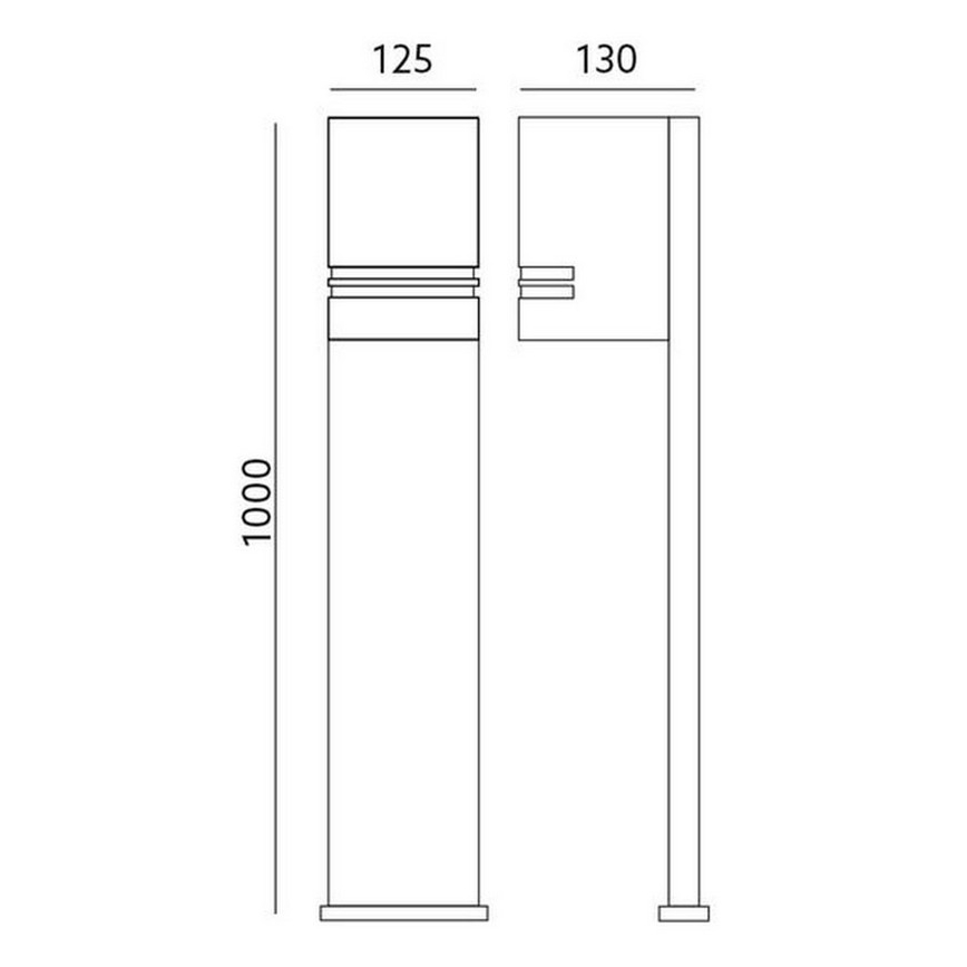 Vonkajšia lampa QUAZAR 1xGU10/11W/230V IP44 šedá