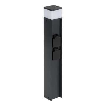 Vonkajšia lampa s 2 zásuvkami DASTEN 1xG9/11W/230V 50 cm IP44 čierna