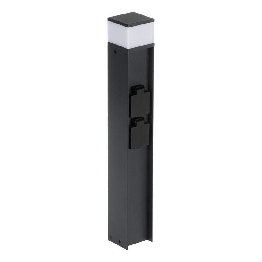 Vonkajšia lampa s 2 zásuvkami DASTEN 1xG9/11W/230V 50 cm IP44 čierna