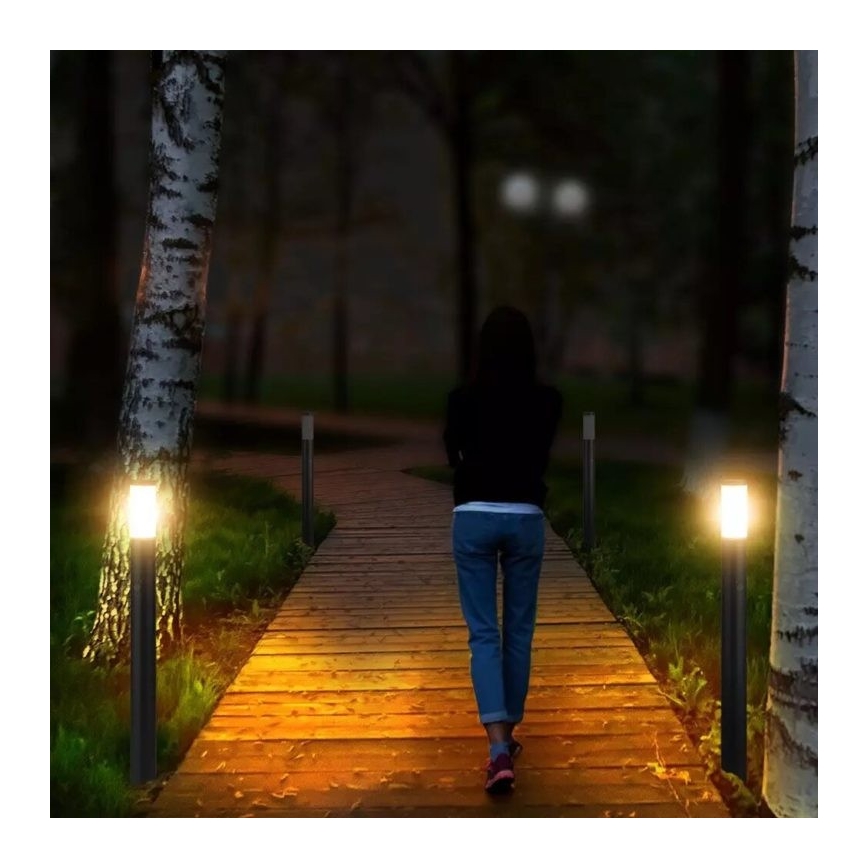 Vonkajšia lampa so senzorom 1xE27/60W/230V IP44 110cm antracit
