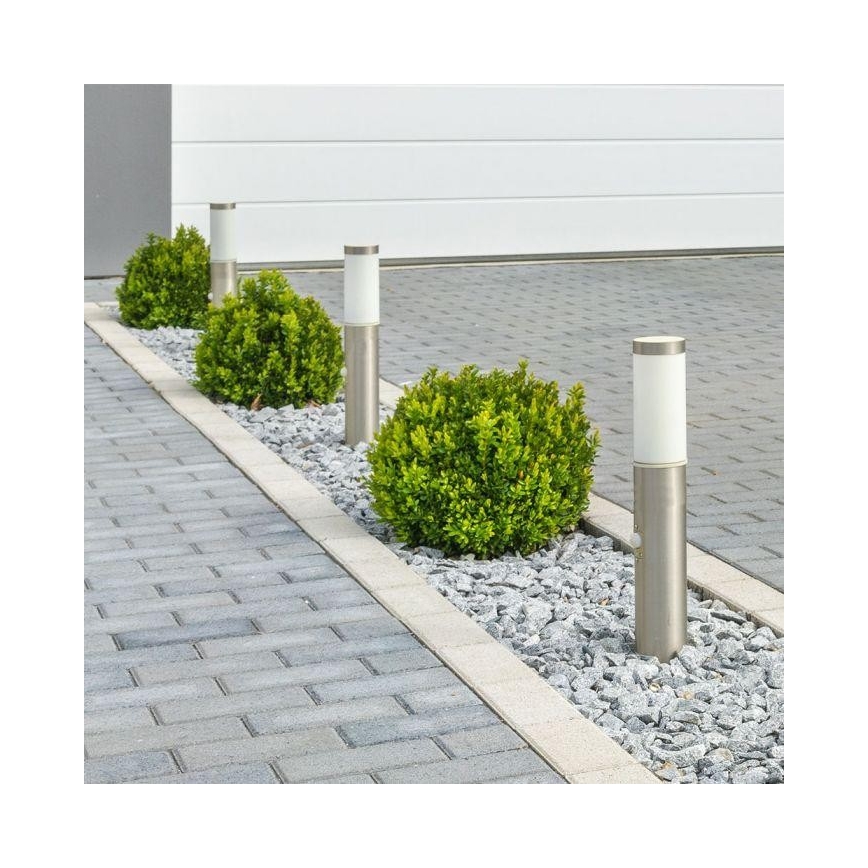 Vonkajšia lampa so senzorom 1xE27/60W/230V IP44 45cm matný chróm