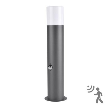 Vonkajšia lampa so senzorom DALLAS 1xE27/12W/230V IP44 grafit