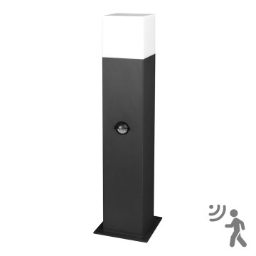 Vonkajšia lampa so senzorom NEW YORK 1xE27/12W/230V IP44 44 cm grafit