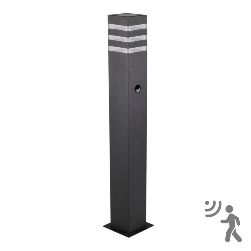 Vonkajšia lampa so senzorom TEKSAS 1xE27/12W/230V IP44 74 cm antracit