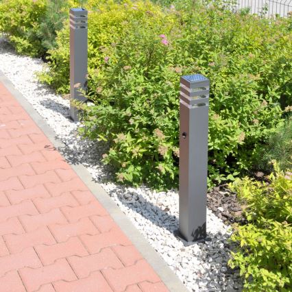 Vonkajšia lampa so senzorom TEKSAS 1xE27/12W/230V IP44 74 cm grafit