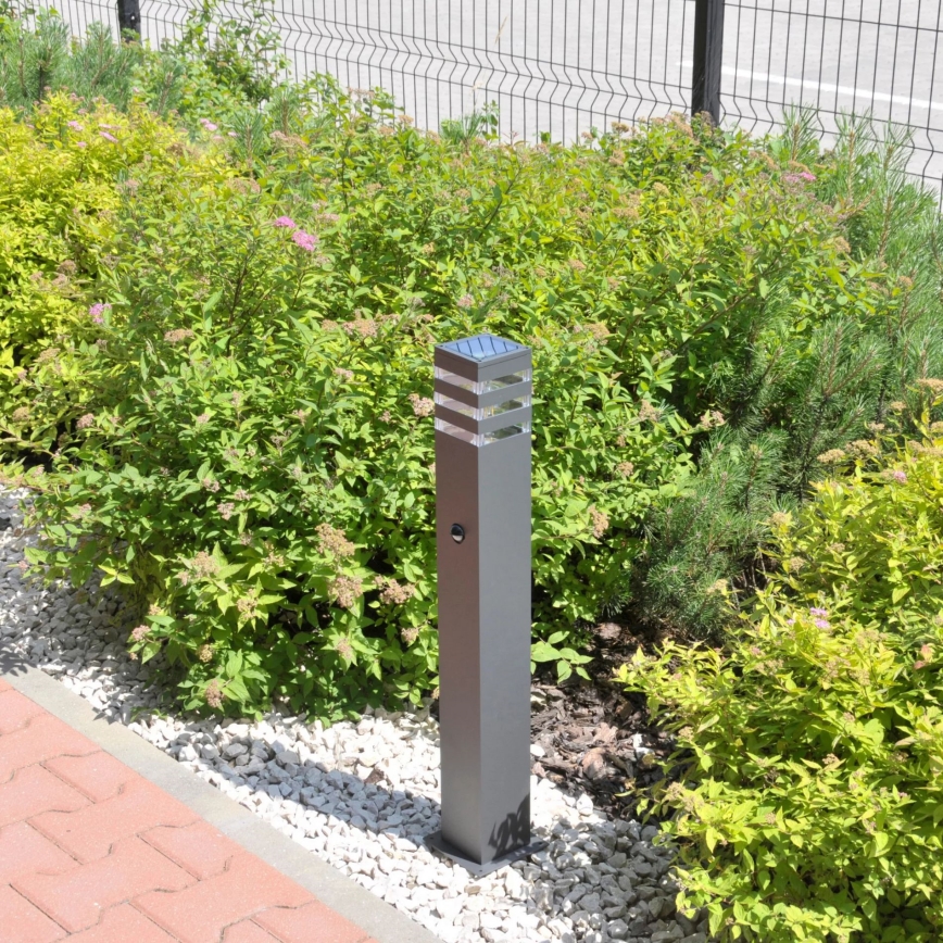 Vonkajšia lampa so senzorom TEKSAS 1xE27/12W/230V IP44 74 cm grafit