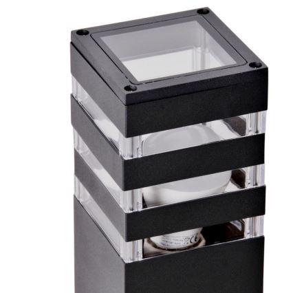 Vonkajšia lampa so senzorom TEKSAS 1xE27/12W/230V IP44 74 cm grafit