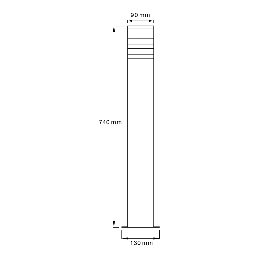Vonkajšia lampa so senzorom TEKSAS 1xE27/12W/230V IP44 74 cm grafit