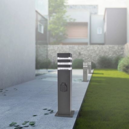 Vonkajšia lampa so zásuvkou TEKSAS 1xE27/20W/230V IP54 44 cm
