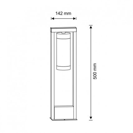 Vonkajšia lampa SPECTRA 1xE27/10W/230V IP44 50 cm