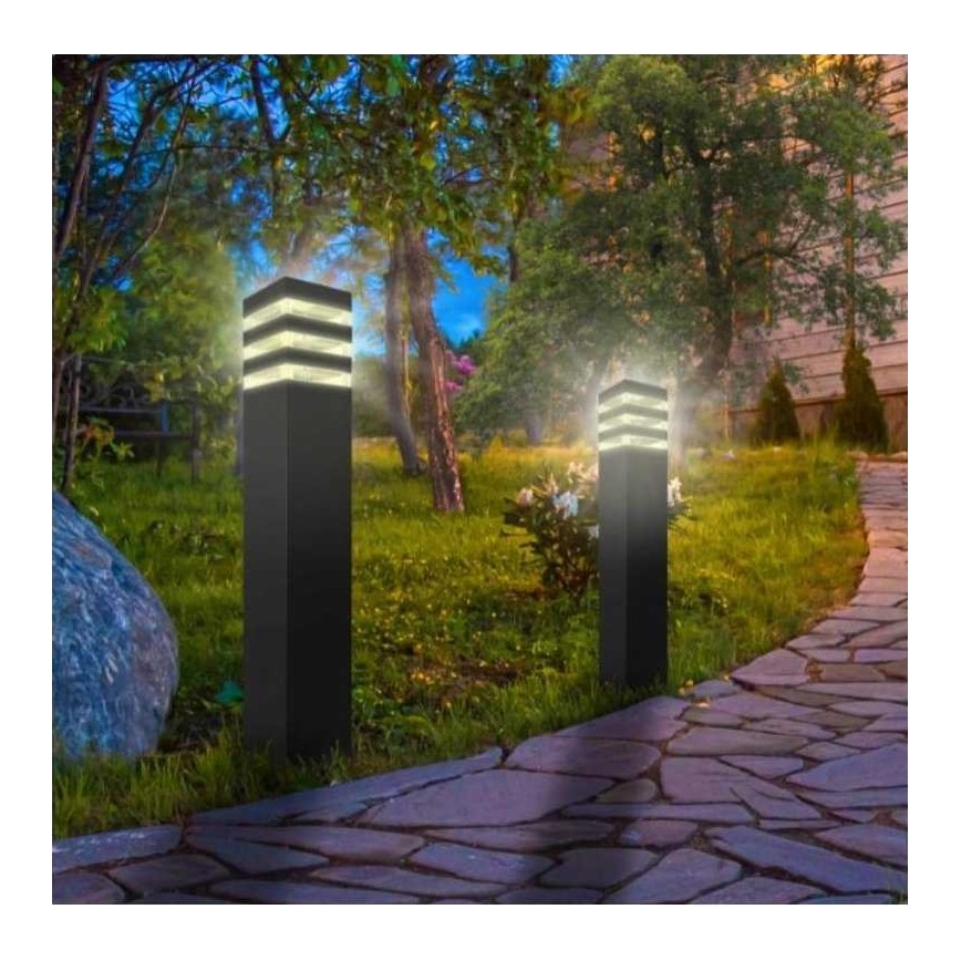 Vonkajšia lampa TEKSAS 1xE27/12W/230V IP44 44 cm antracit