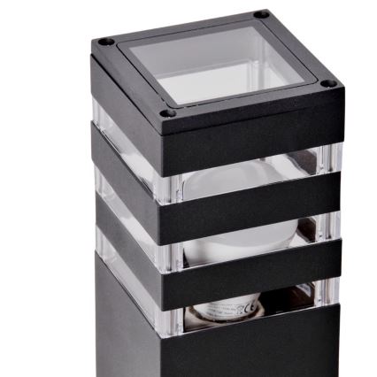 Vonkajšia lampa TEKSAS 1xE27/12W/230V IP44 74 cm grafit