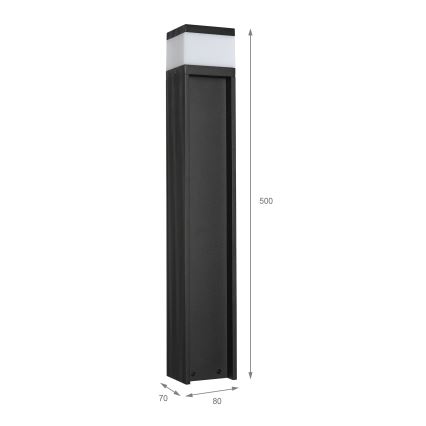 Vonkajšia lampa VESPER 1xG9/5W/230V IP44 50 cm čierna