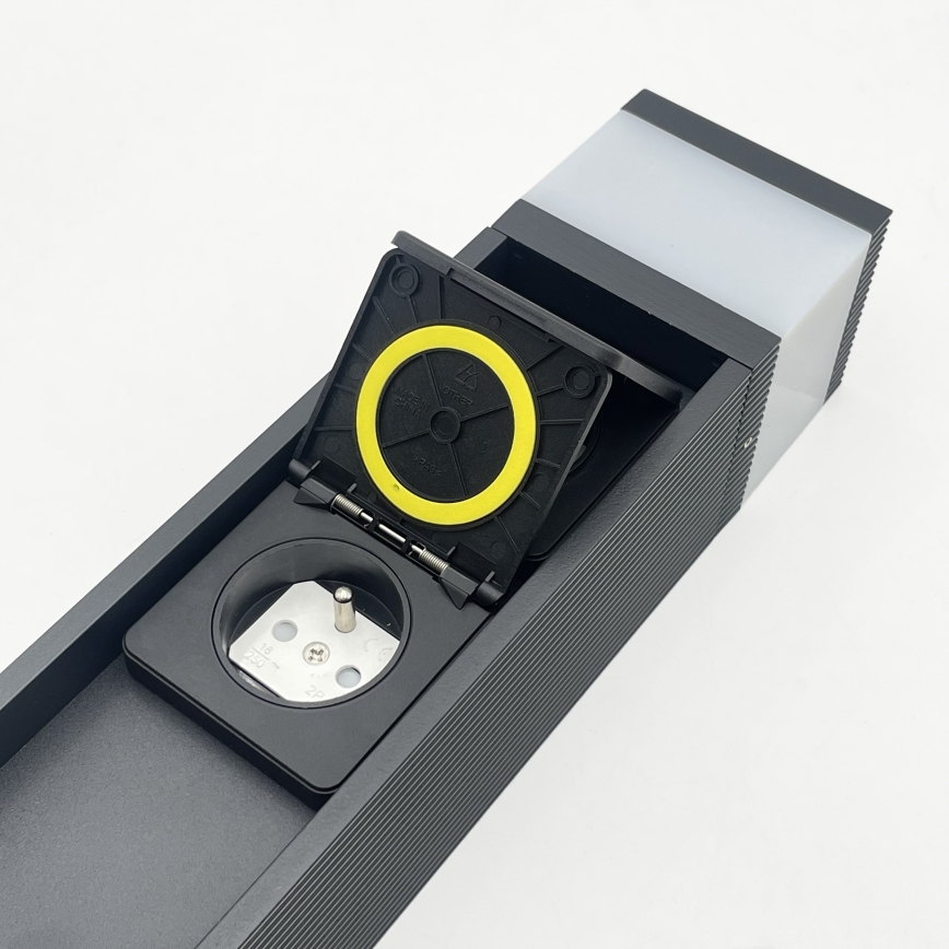 Vonkajšia lampa VESPER s 2 zásuvkami, 1xG9/5W/230V, IP44, 30 cm, čierna