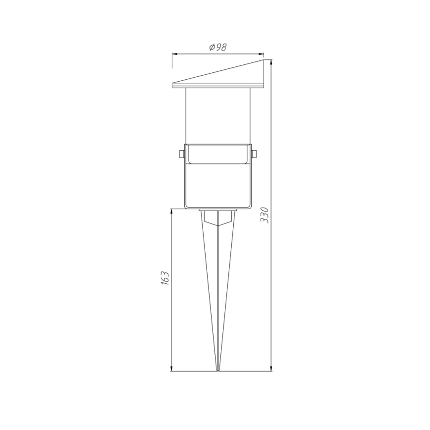 Vonkajšia lampa VILO 1xGU10/60W/230V IP65 čierna