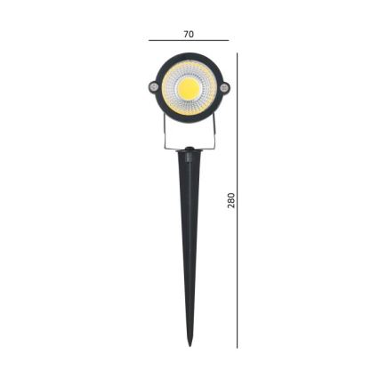 Vonkajšia LED lampa BLAKE LED/5W/230V 4000K IP65 čierna