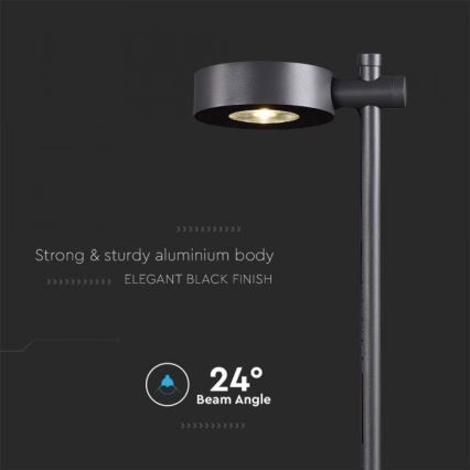 Vonkajšia LED lampa LED/7W/230V 4000K IP65 čierna 102 cm