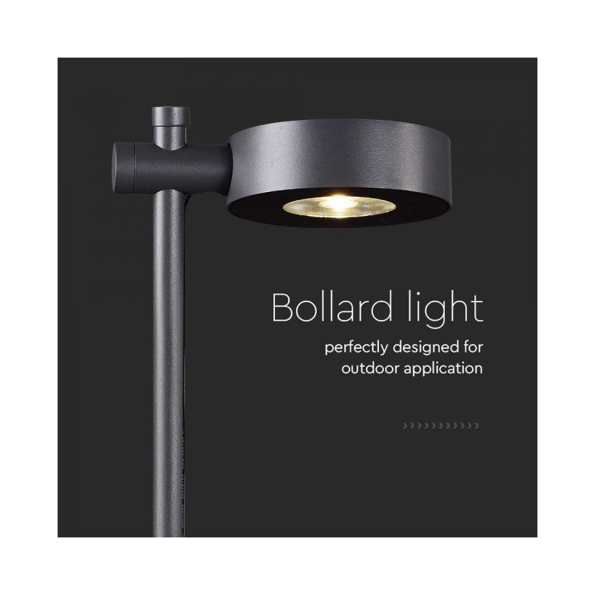 Vonkajšia LED lampa LED/7W/230V 4000K IP65 čierna 102 cm