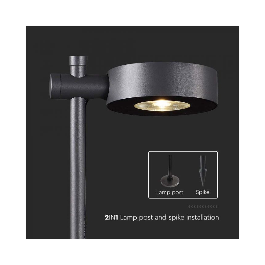 Vonkajšia LED lampa LED/7W/230V 4000K IP65 čierna 102 cm