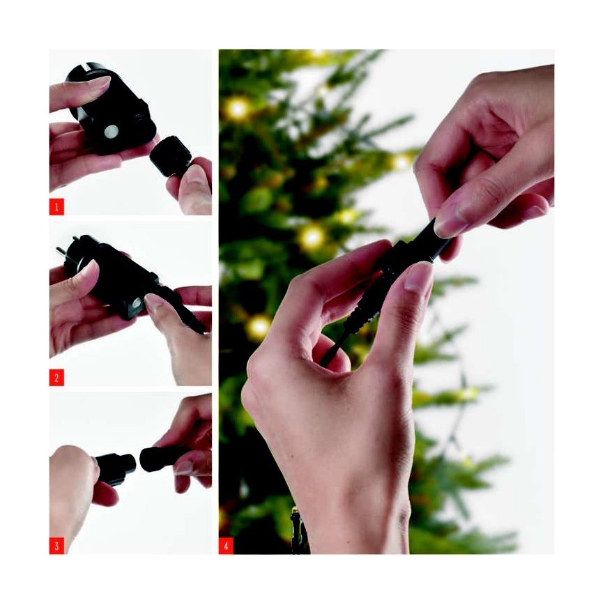 Vonkajšia LED reťaz 100xLED/15m IP44 studená biela