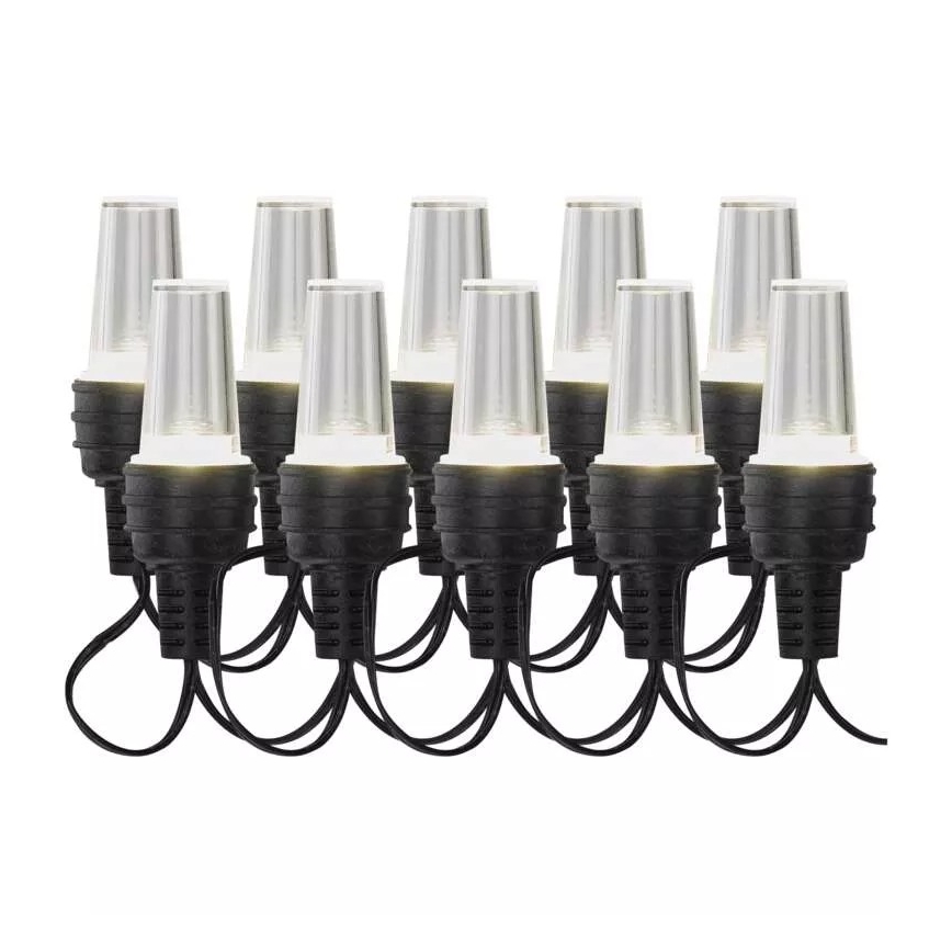 Vonkajšia LED reťaz 10xLED/9,5 m IP44 studená biela