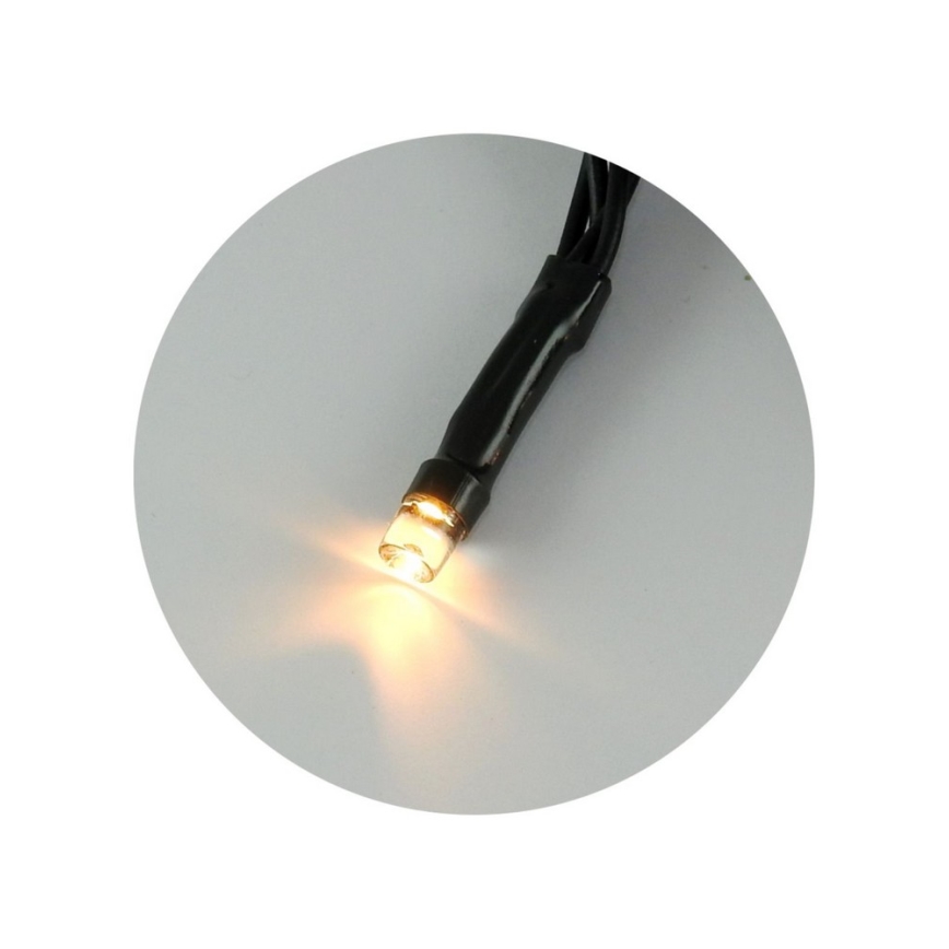 Vonkajšia LED reťaz, 50 × LED, 2 funkcie, 5,4 m, IP44, teplá biela