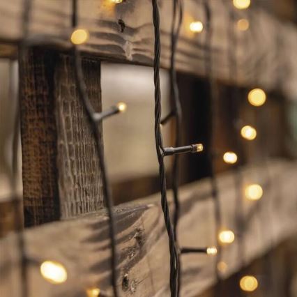 Vonkajšia LED svetelná reťaz 50×LED/5 m IP44 teplá biela