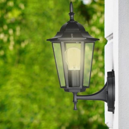 Vonkajšia nástenná lampa 1xE27/40W/230V IP44 čierna