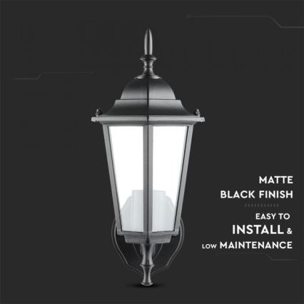 Vonkajšia nástenná lampa 1xE27/40W/230V IP44 čierna