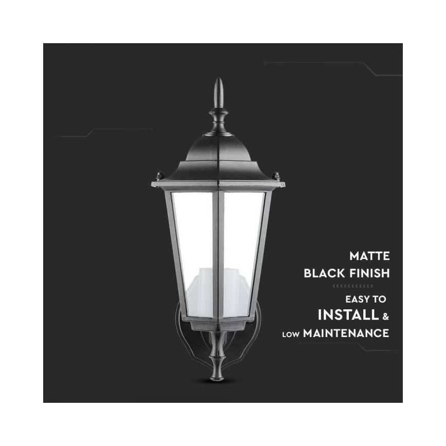 Vonkajšia nástenná lampa 1xE27/40W/230V IP44 čierna