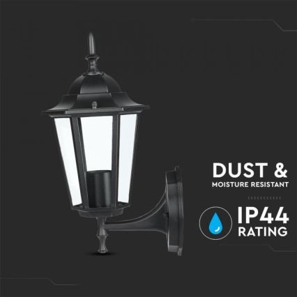 Vonkajšia nástenná lampa 1xE27/40W/230V IP44 čierna