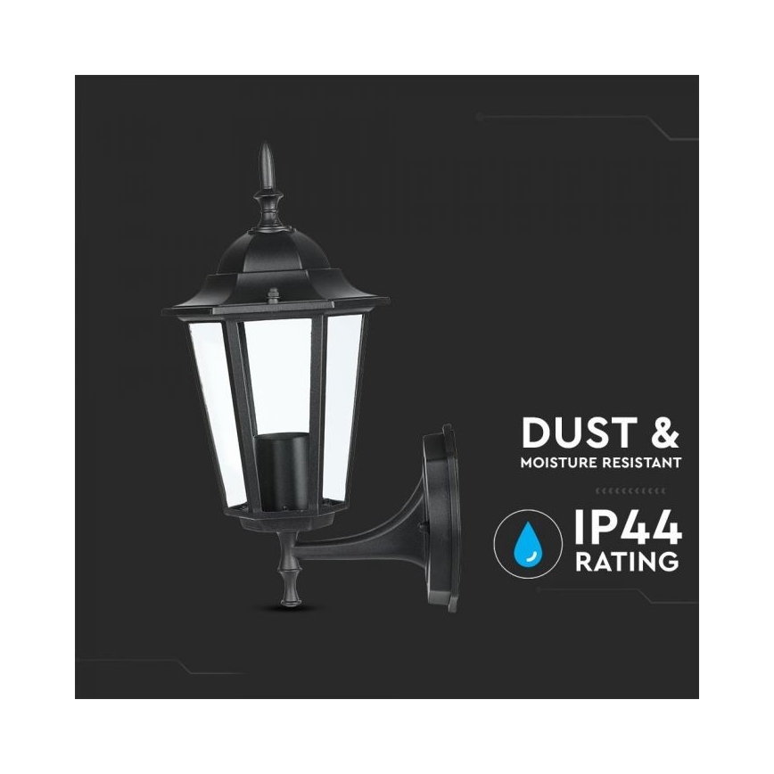 Vonkajšia nástenná lampa 1xE27/40W/230V IP44 čierna