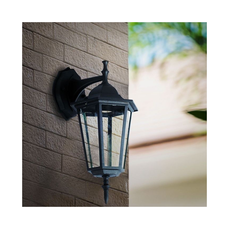 Vonkajšia nástenná lampa 1xE27/40W/230V IP44 čierna