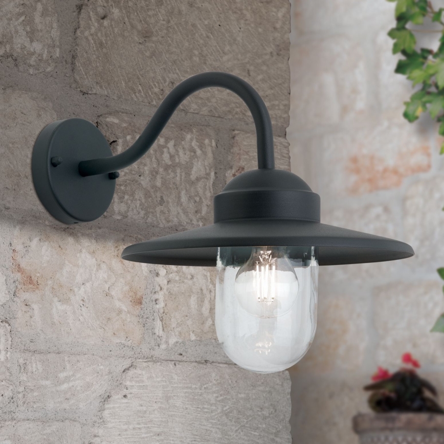 Vonkajšia nástenná lampa EDWARD 1xE27/60W/230V IP44 čierna