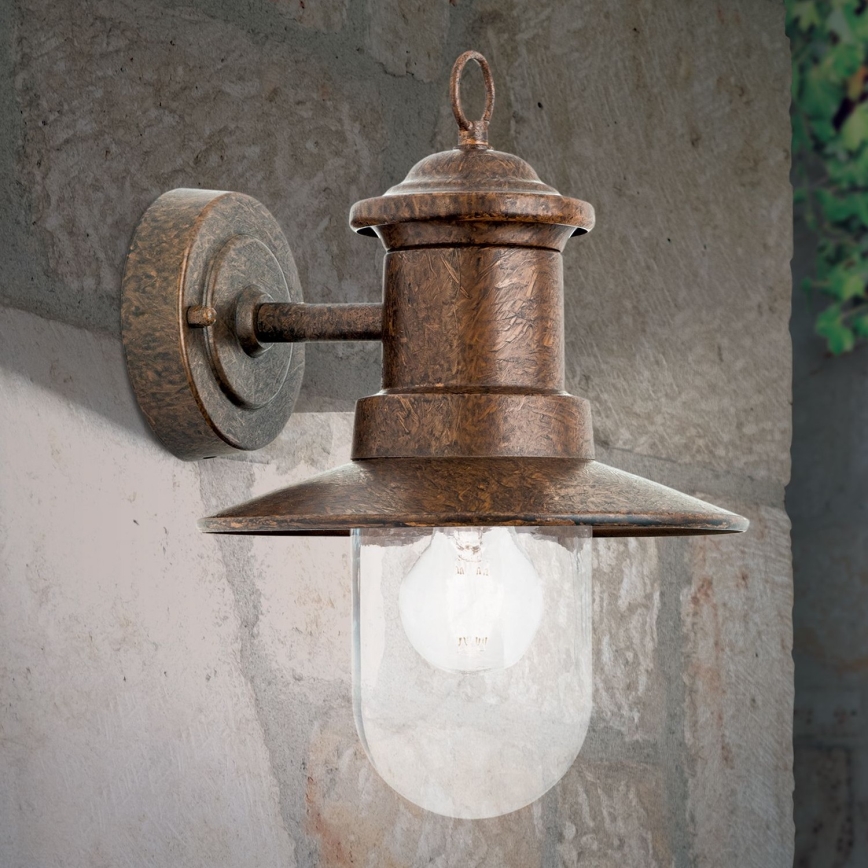 Vonkajšia nástenná lampa LEONIE 1xE27/60W/230V IP44 bronz