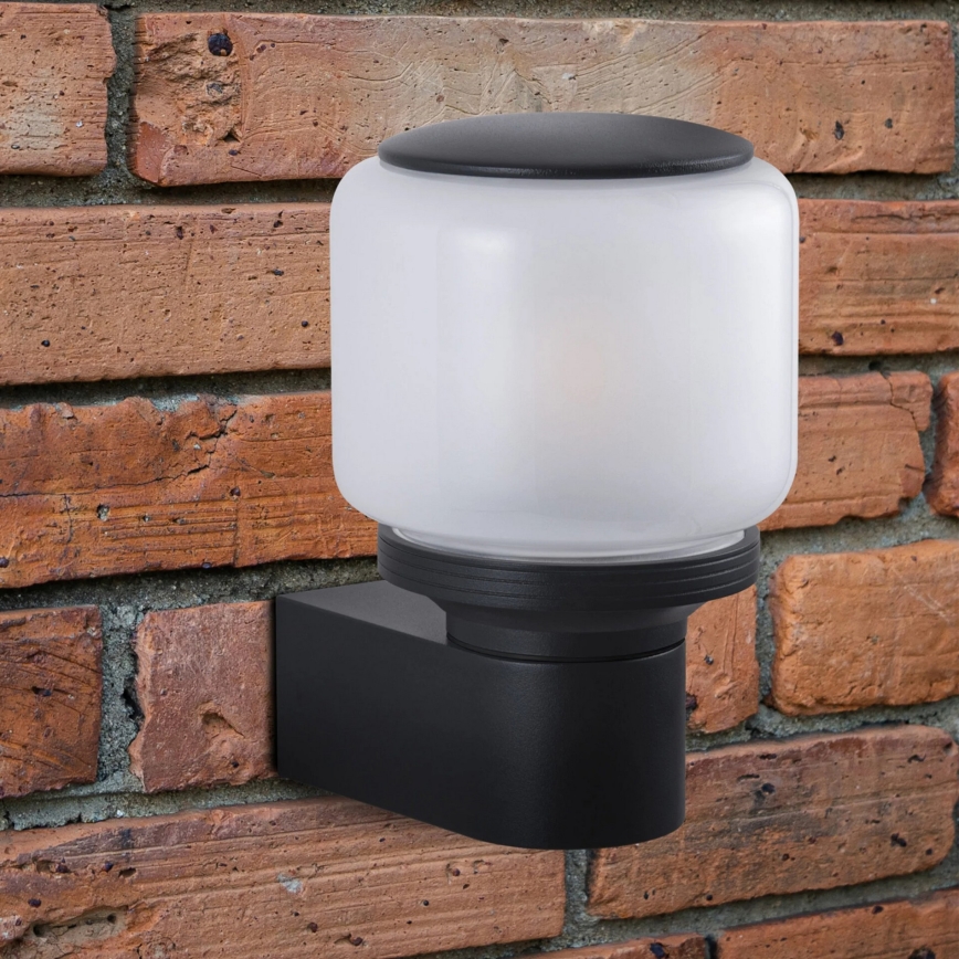 Vonkajšia nástenná lampa MADRID 1xE27/12W/230V IP44 čierna