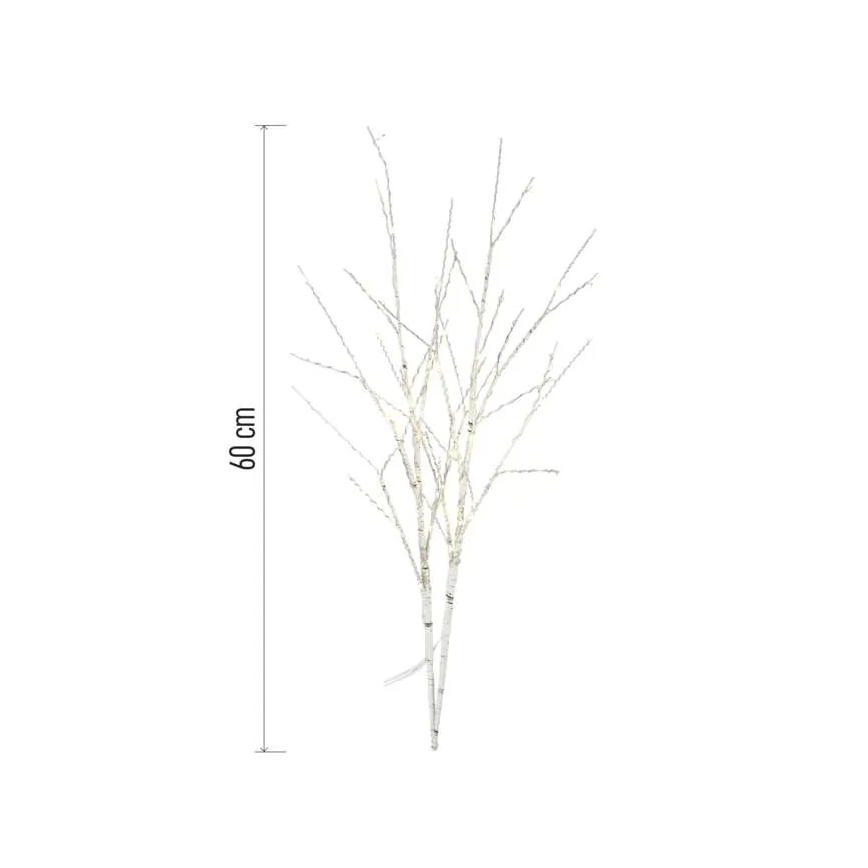 Vonkajšia vianočná LED dekorácia, 100xLED/3xAA, teplá biela, IP44