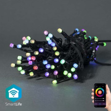 Vonkajšia vianočná LED RGB reťaz 42xLED/8 funkcií 8m IP65 Wi-Fi Tuya