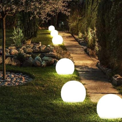 Vonkajšie dekoračné svietidlo GARDEN BALL 1xE27/40W/230V IP65 pr. 25 cm